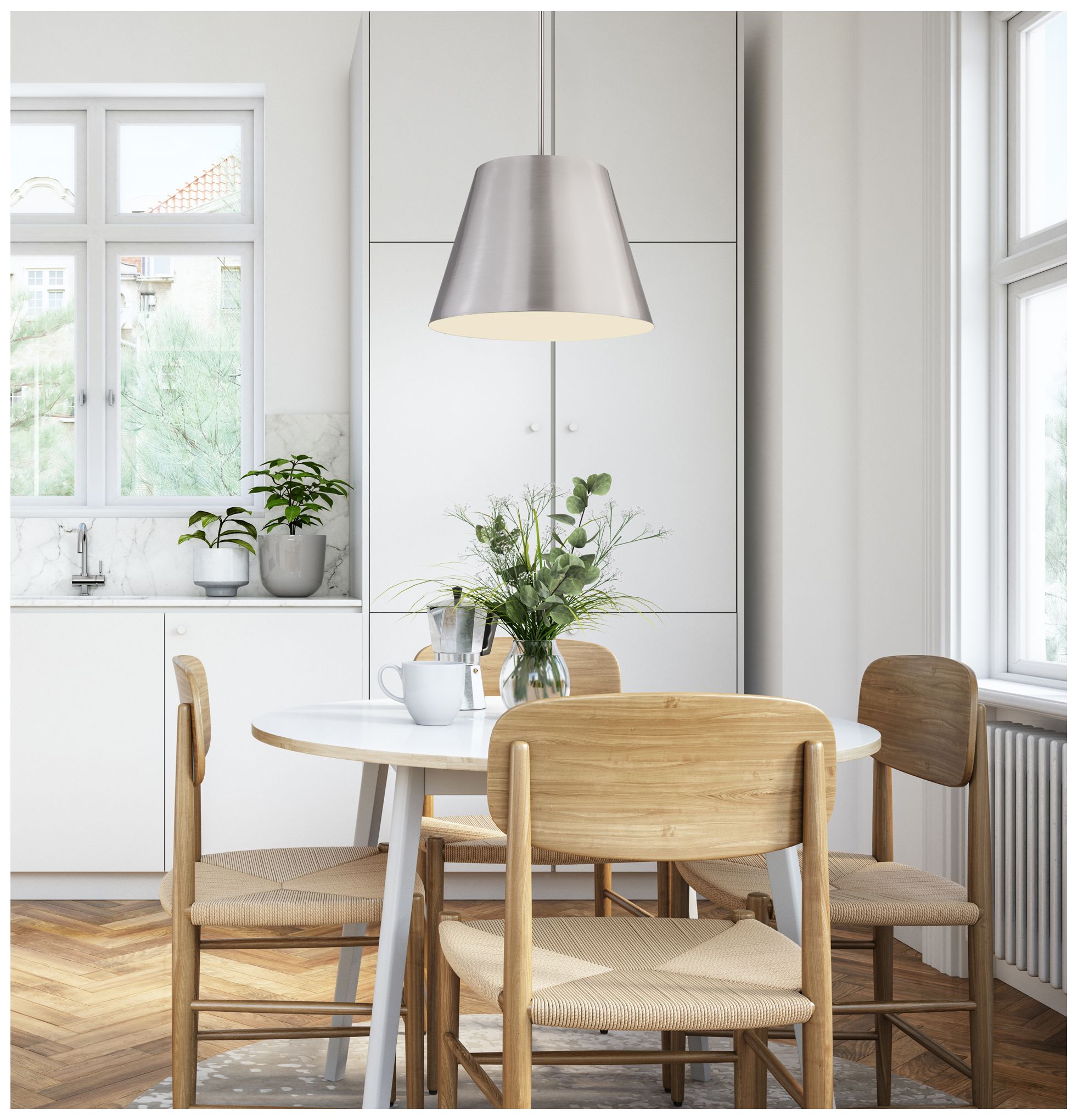 Image 3 Lilly by Z-Lite Brushed Nickel 1 Light Pendant more views