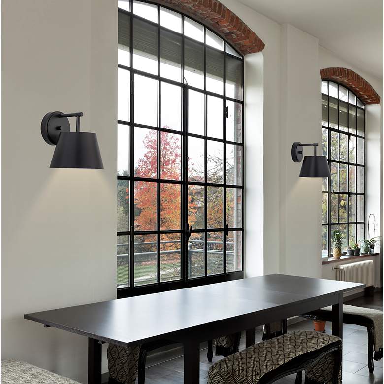 Image 3 Lilly by Z-Lite Matte Black 1 Light Wall Sconce more views