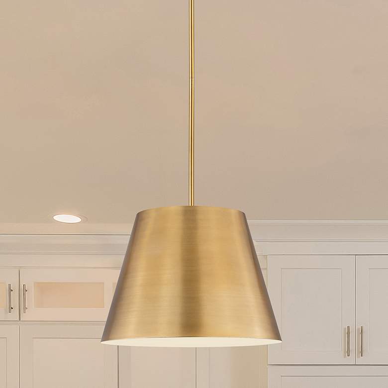 Image 1 Lilly by Z-Lite Rubbed Brass 1 Light Pendant