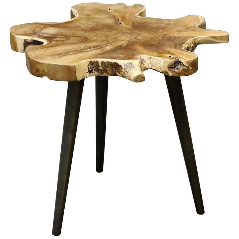 Image 1 Lilly - Free Form Natural Clear Lacquer with Teak Root Table Top