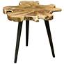 Lilly - Free Form Natural Clear Lacquer with Teak Root Table Top