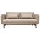 Lilou 77 in. Modern Sofa in Beige Fabric, and Antique Brass Metal Legs