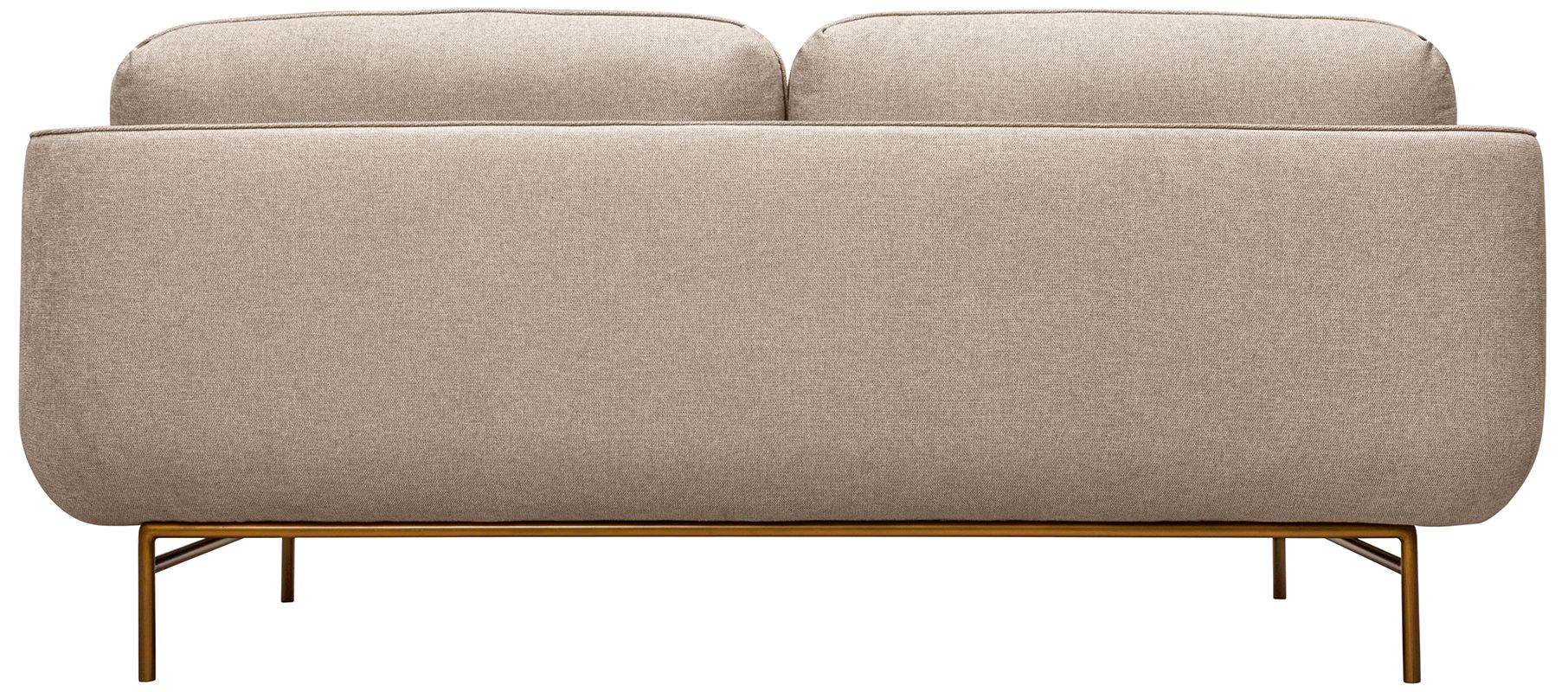 Image 6 Lilou 77 in. Modern Sofa in Beige Fabric, and Antique Brass Metal Legs more views
