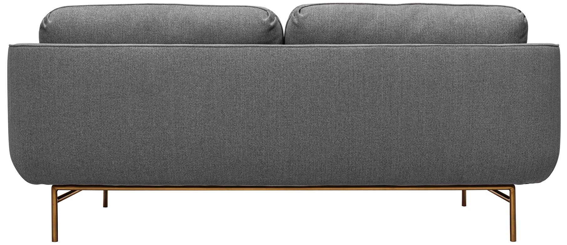 Image 6 Lilou 77 in. Modern Sofa in Gray Fabric, and Antique Brass Metal Legs more views