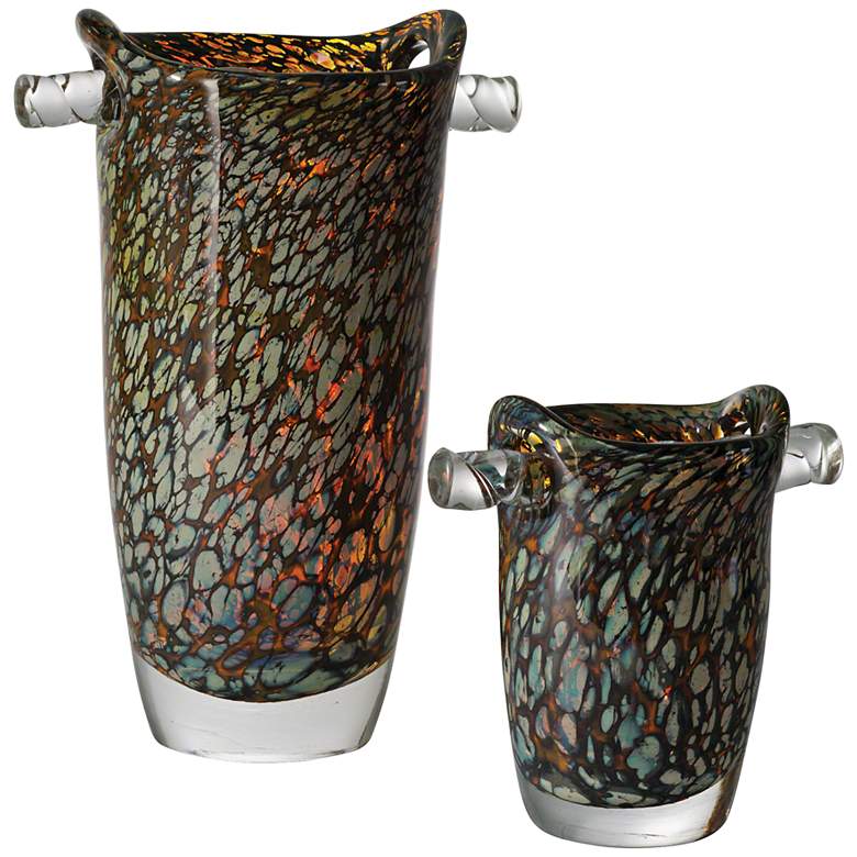 Image 1 Liluru Irys Gelp Small Hand-Blown 7 1/2 inch High Glass Vase