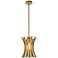 Lily 1 Lt Pendant In Brass