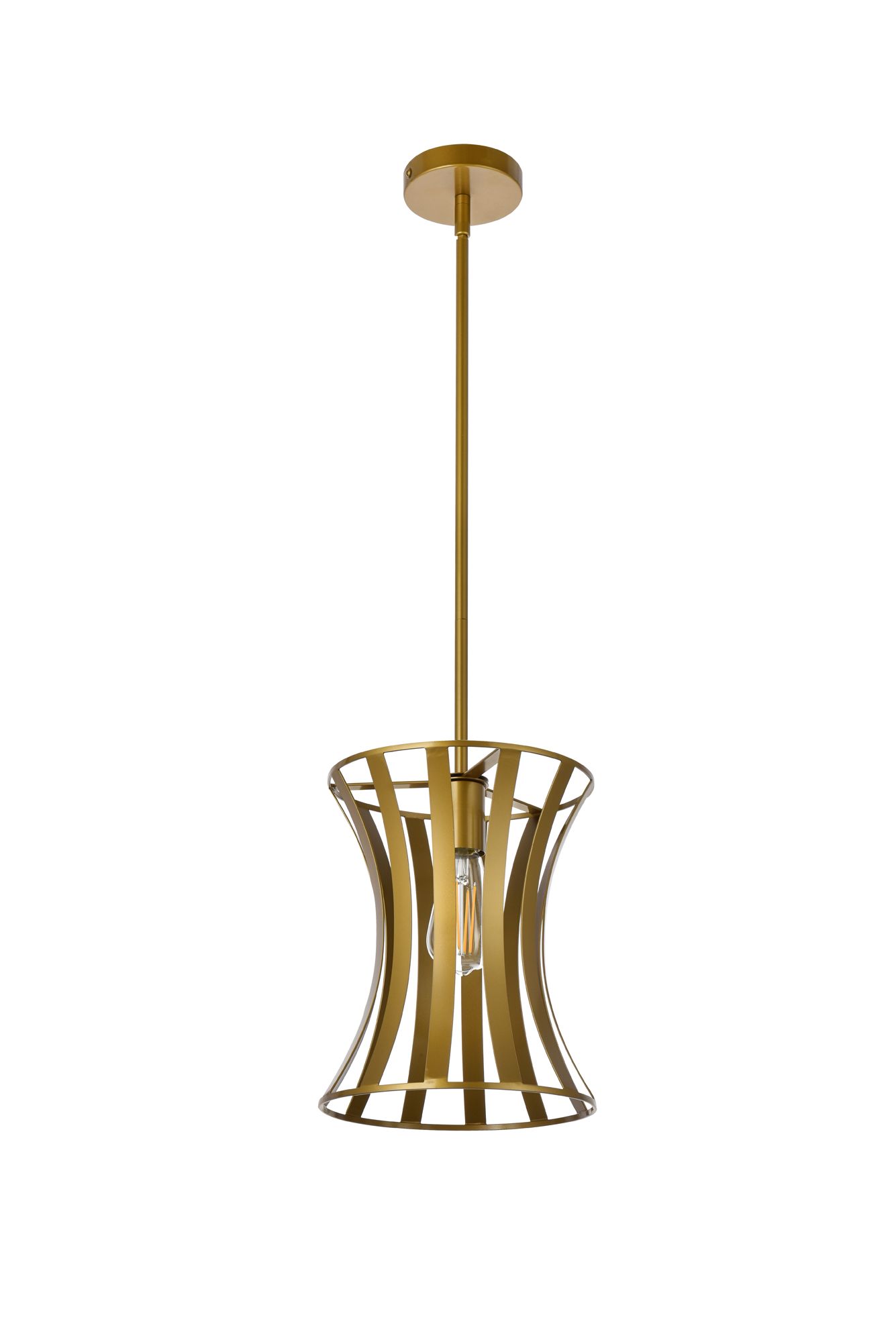 Lily 1 Lt Pendant In Brass