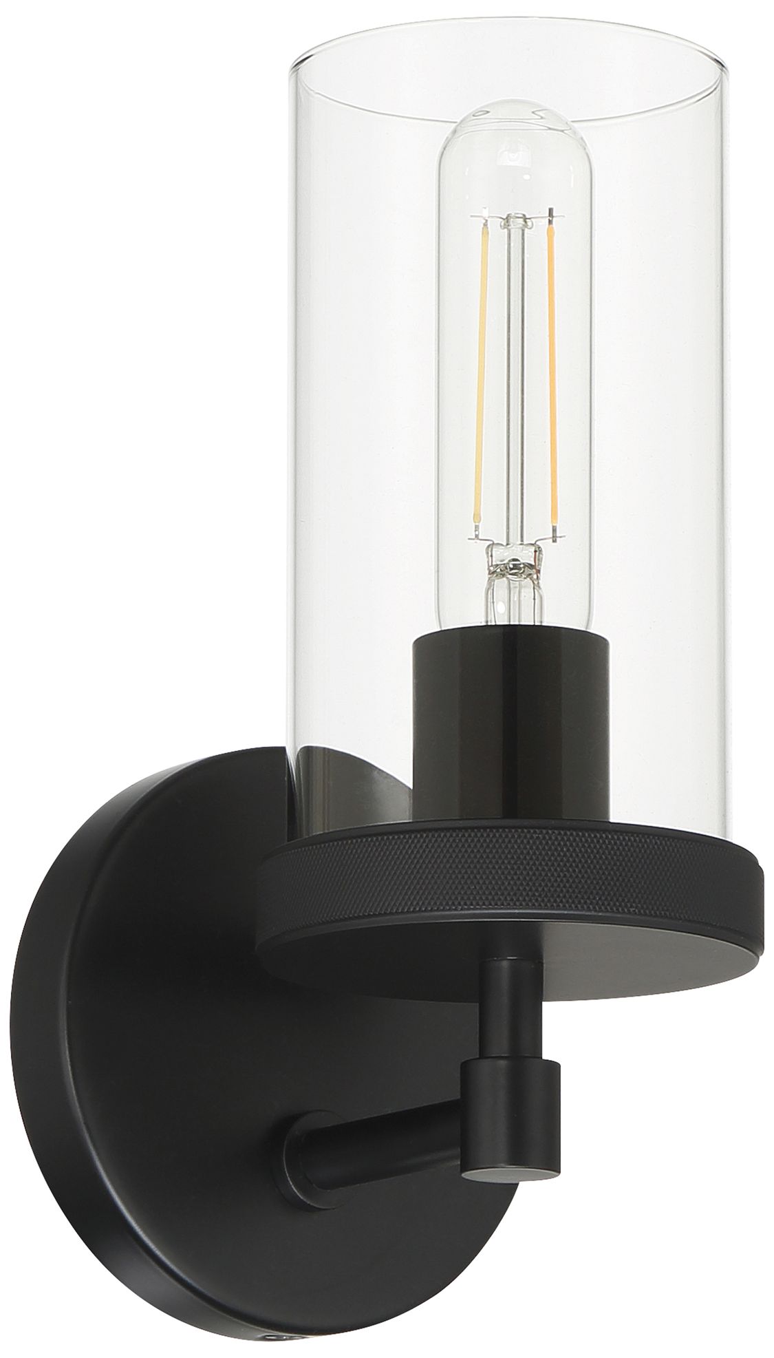 Image 2 Lily 10" High Matte Black Wall Sconce more views