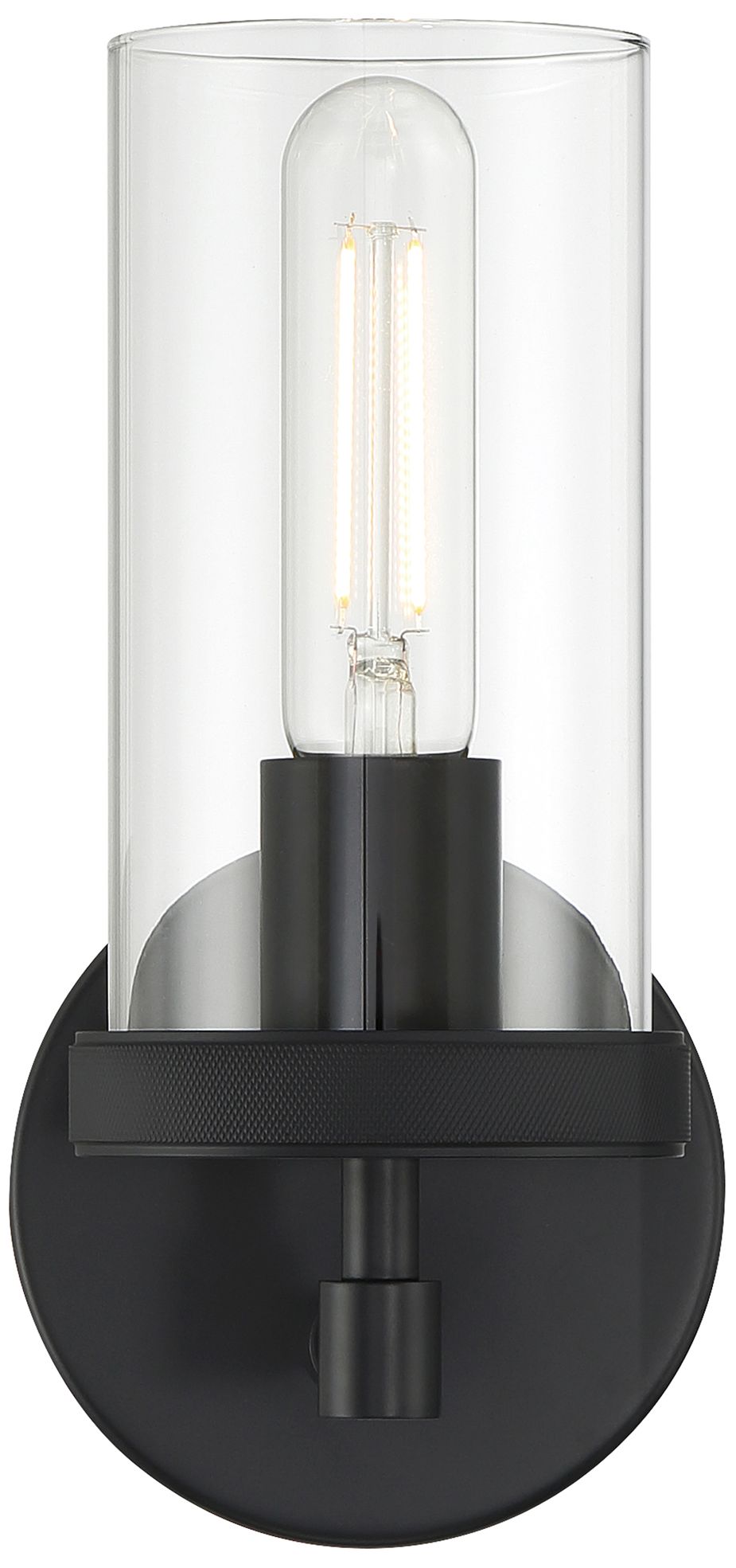 Image 3 Lily 10" High Matte Black Wall Sconce more views