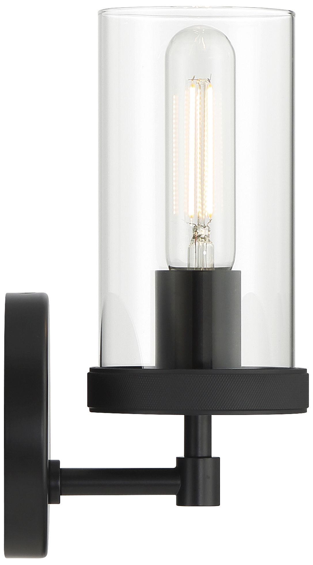 Image 4 Lily 10" High Matte Black Wall Sconce more views