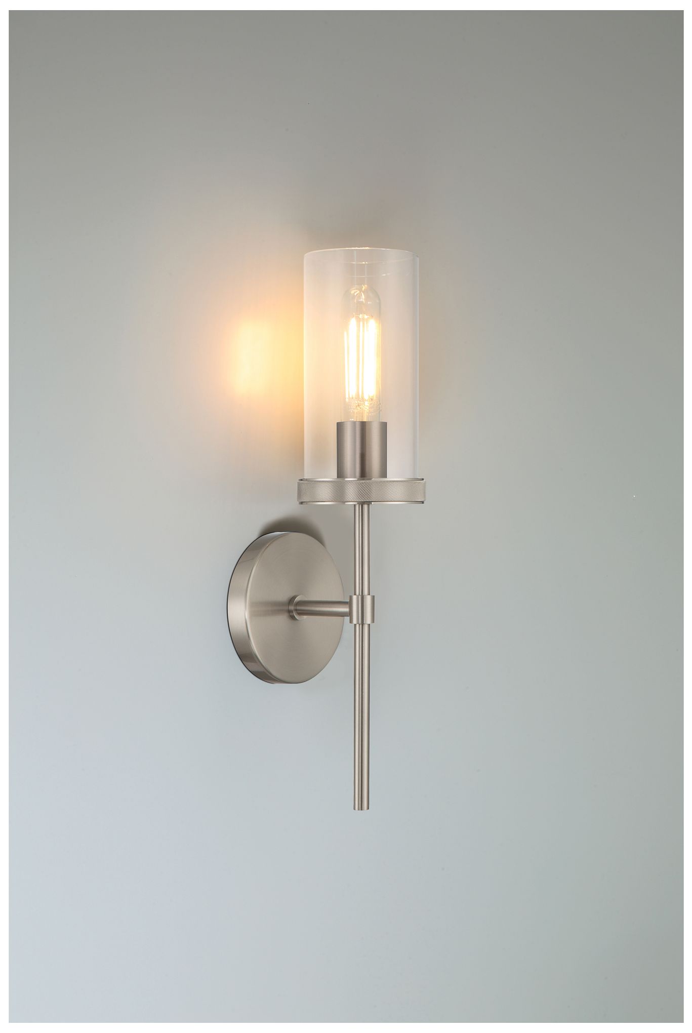 Image 2 Lily 16.5" High Brushed Steel Wall Sconce more views