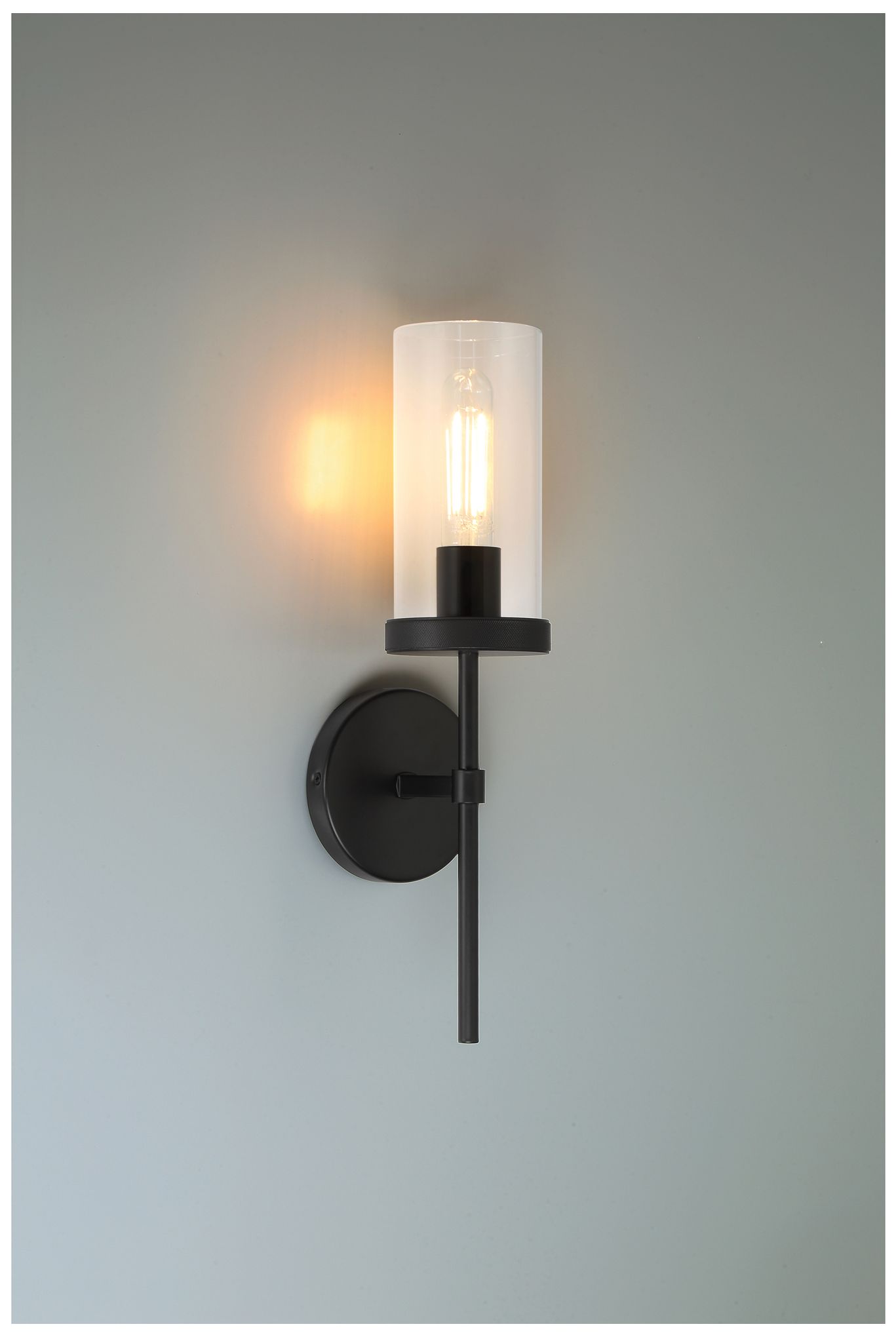 Image 2 Lily 16.5" High Matte Black Wall Sconce more views