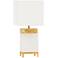 Lily 16" High White Alabaster Accent Table Lamp
