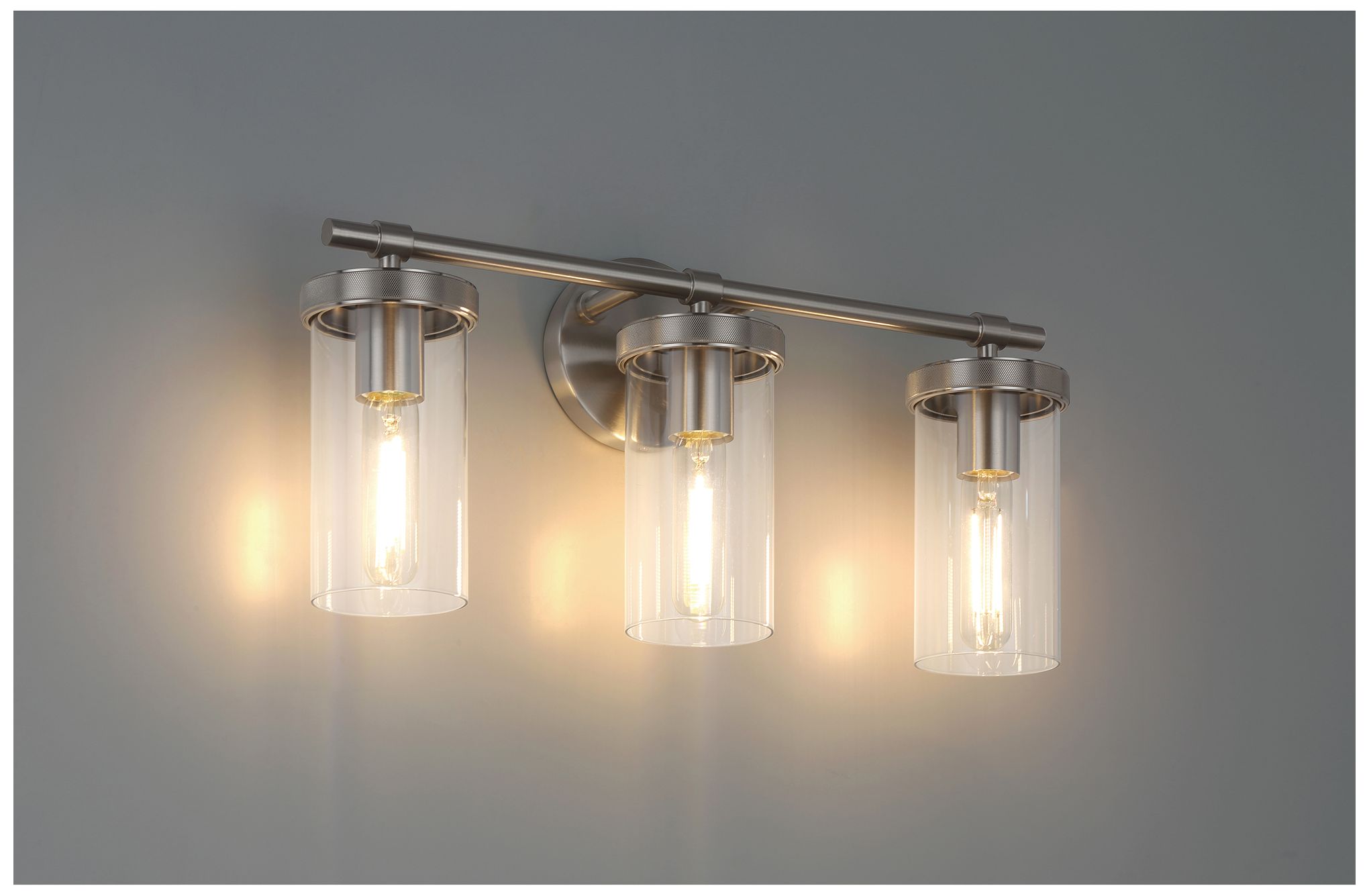 Image 3 Lily 20" Wide 3-Light Brushed Steel Bath/Vanity more views