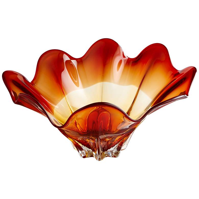 Image 1 Lily 22" Wide Amber Glass Bowl