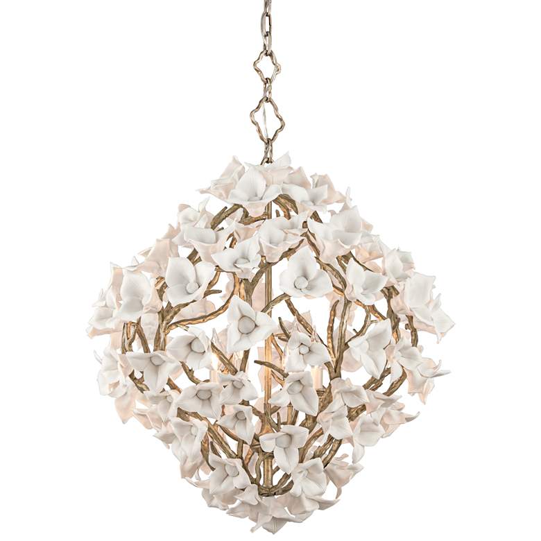 Image 2 Lily 26 1/4" Wide Enchanted Silver Leaf Pendant Light