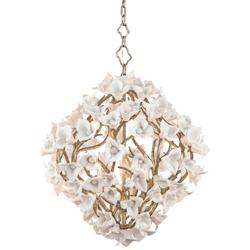 Lily 26 1/4&quot; Wide Enchanted Silver Leaf Pendant Light