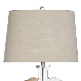 Image4 of Lily 30" High Fossil Glass Table Lamp With Crystal Acrylic Base more views