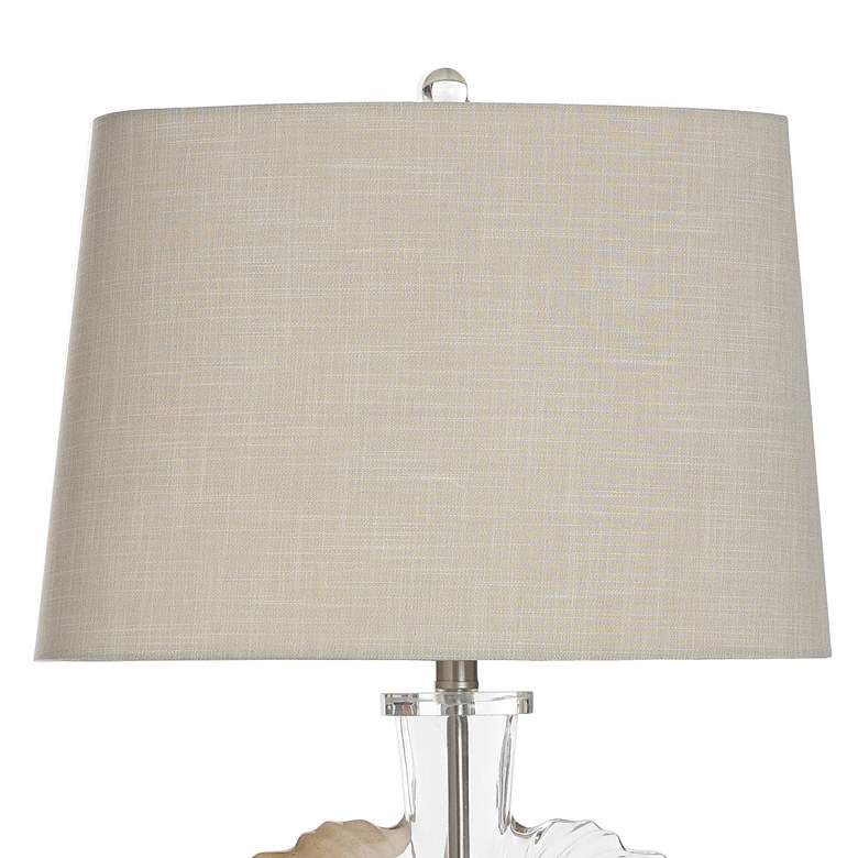 Image 4 Lily 30" High Fossil Glass Table Lamp With Crystal Acrylic Base more views