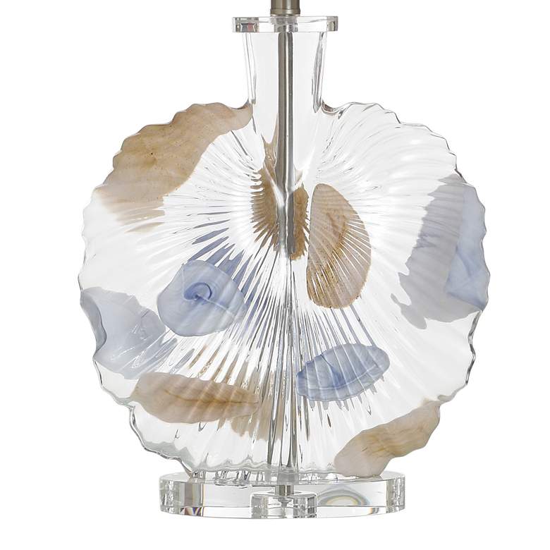 Image 5 Lily 30" High Fossil Glass Table Lamp With Crystal Acrylic Base more views