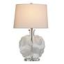 3_Lily 30"H Clear Fossil Glass Table Lamp w/ Off-White Shade more views
