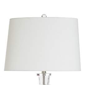 Image5 of Lily 30"H Clear Fossil Glass Table Lamp w/ Off-White Shade more views