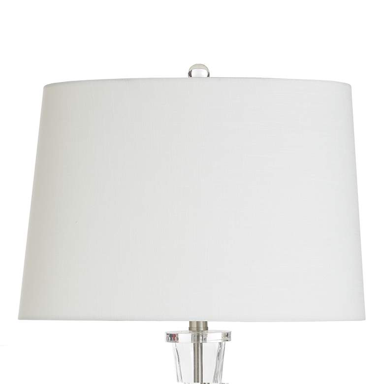 Image 5 Lily 30"H Clear Fossil Glass Table Lamp w/ Off-White Shade more views