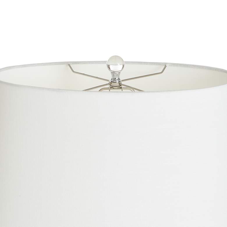 Image 6 Lily 30"H Clear Fossil Glass Table Lamp w/ Off-White Shade more views
