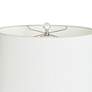 6_Lily 30"H Clear Fossil Glass Table Lamp w/ Off-White Shade more views