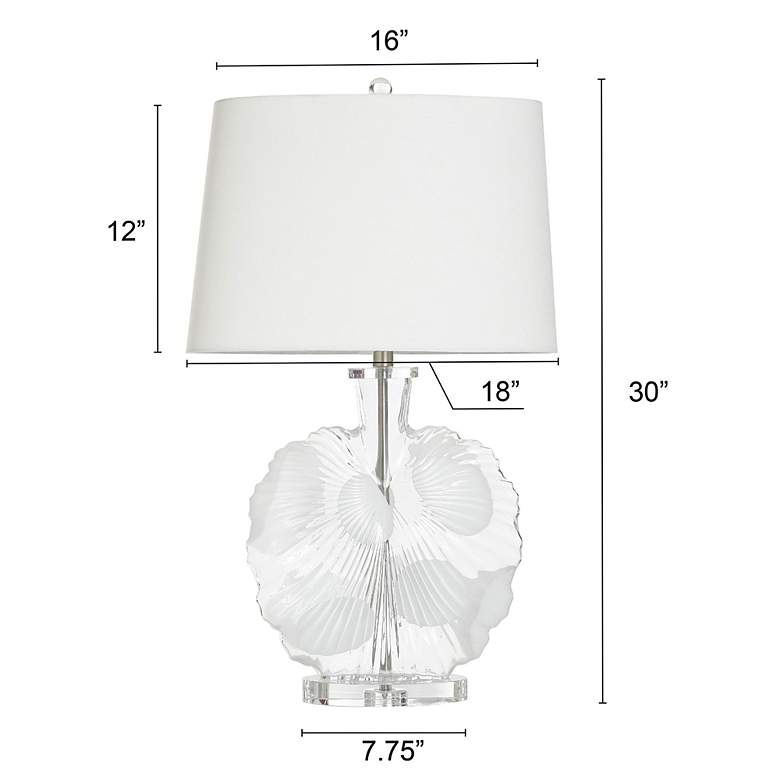 Image 7 Lily 30"H Clear Fossil Glass Table Lamp w/ Off-White Shade more views