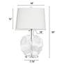 7_Lily 30"H Clear Fossil Glass Table Lamp w/ Off-White Shade more views