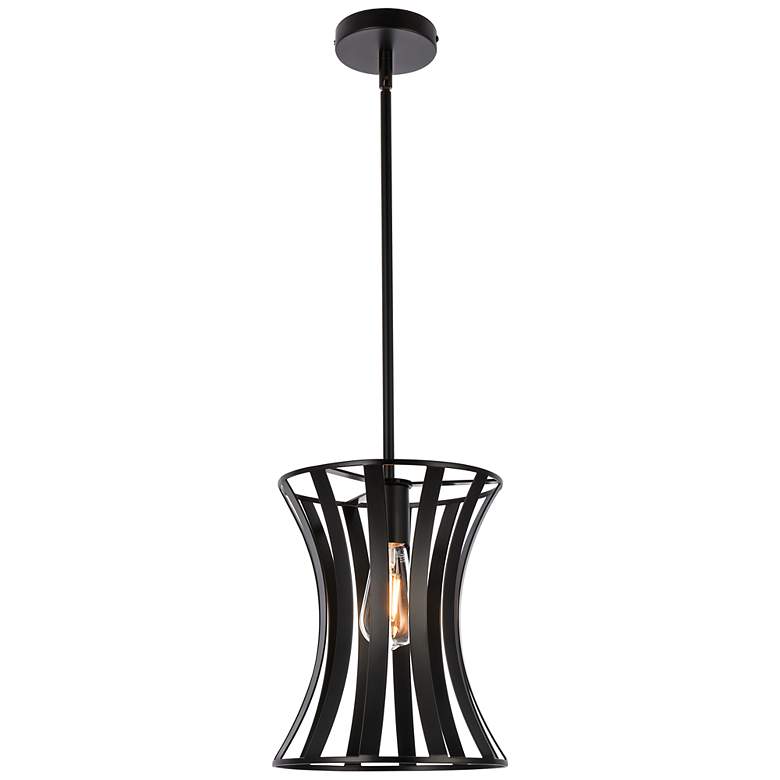 Image 2 Lily 9 3/4" Wide Black Metal Mini Pendant