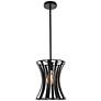 2_Lily 9 3/4" Wide Black Metal Mini Pendant
