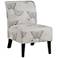 Lily Butterfly Linen Accent Chair