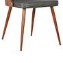 Lily Gray Faux Leather Button Tufted Dining Chair