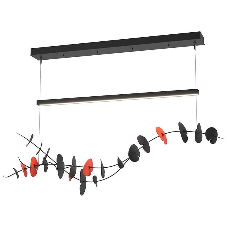 Image 1 Lily LED Pendant - Black - Satin Red