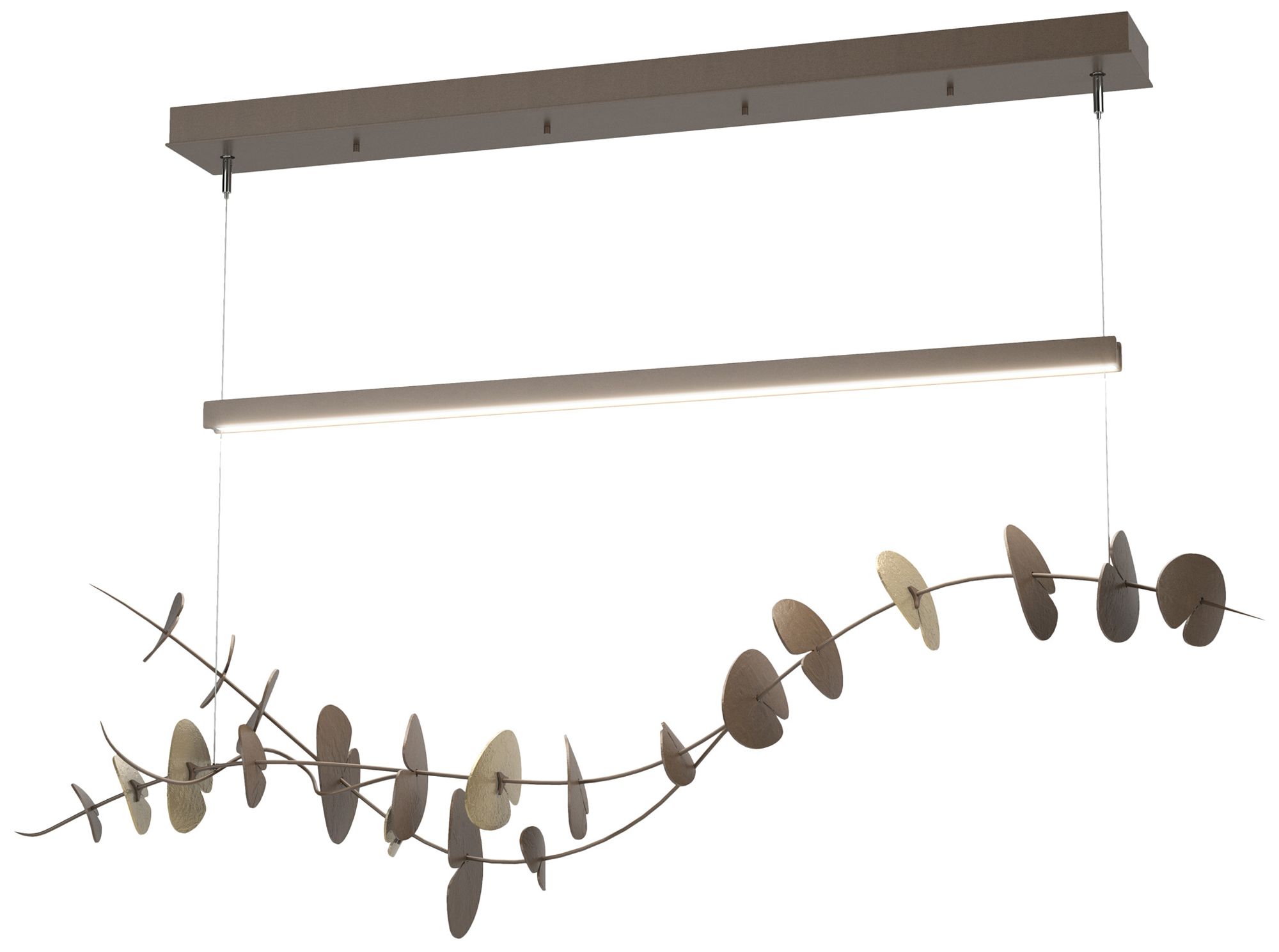 Lily LED Pendant - Bronze - Modern Brass - Made to Order