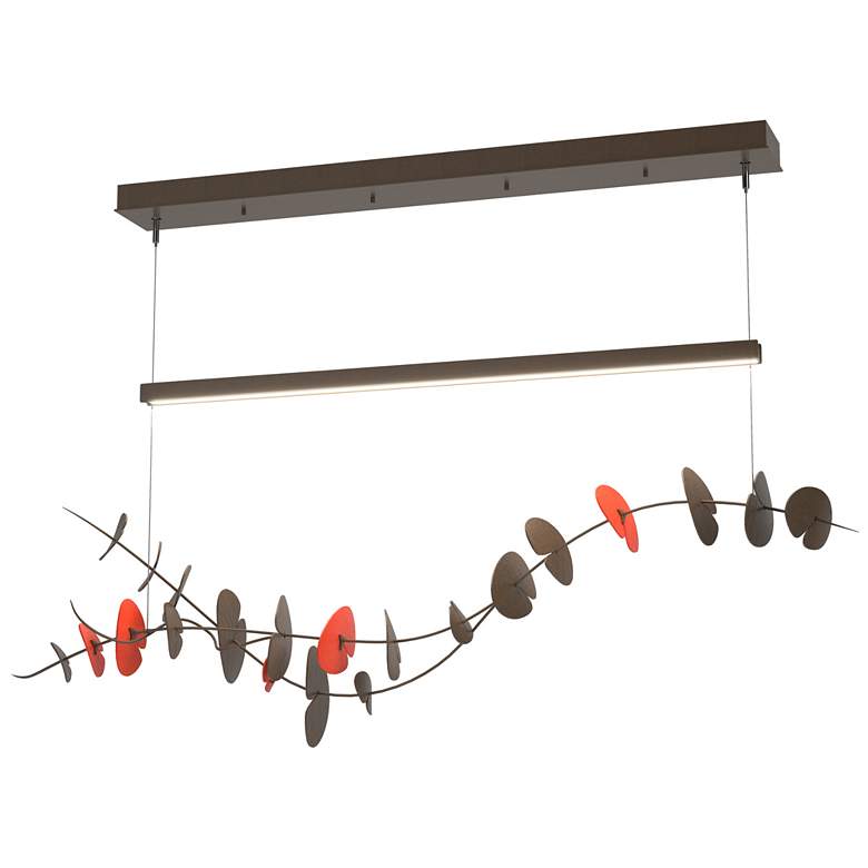 Image 1 Lily LED Pendant - Bronze - Satin Red