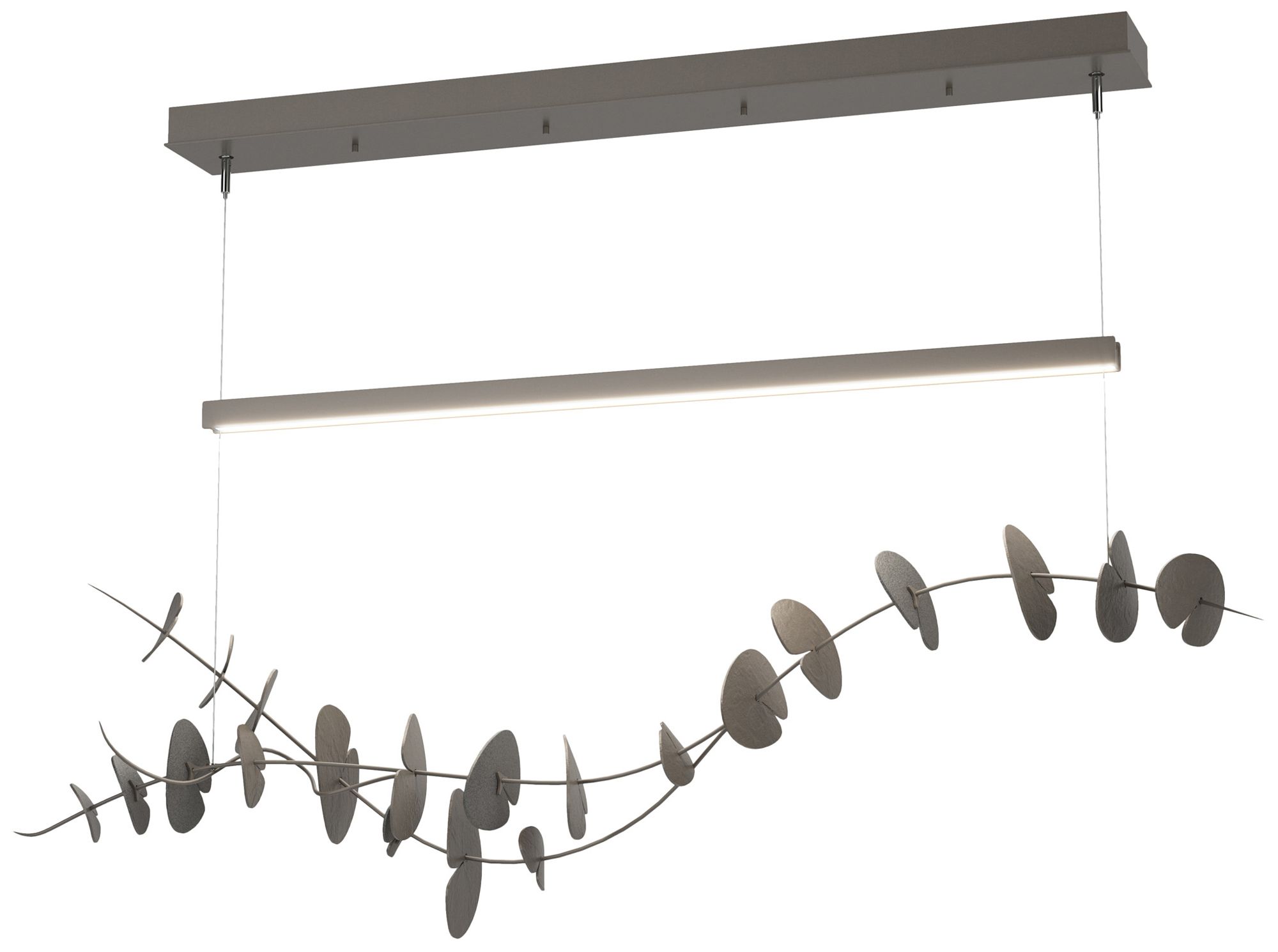 Lily LED Pendant - Dark Smoke - Iron - Made to Order