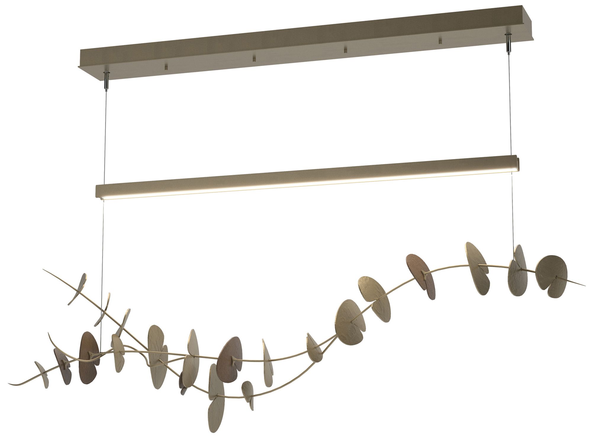 Lily LED Pendant - Gold - Bronze - Made to Order
