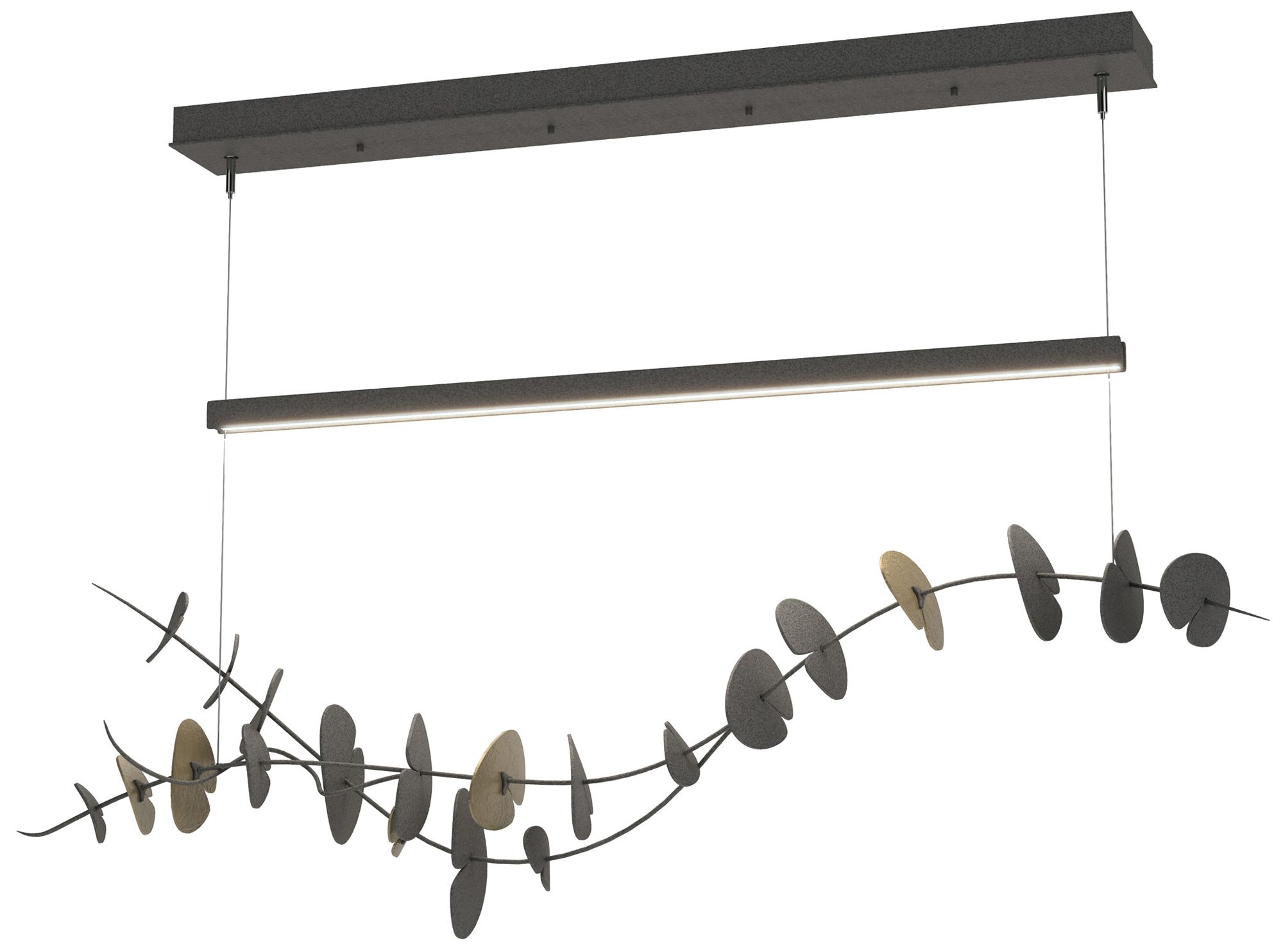 Lily LED Pendant - Iron - Gold - Made to Order