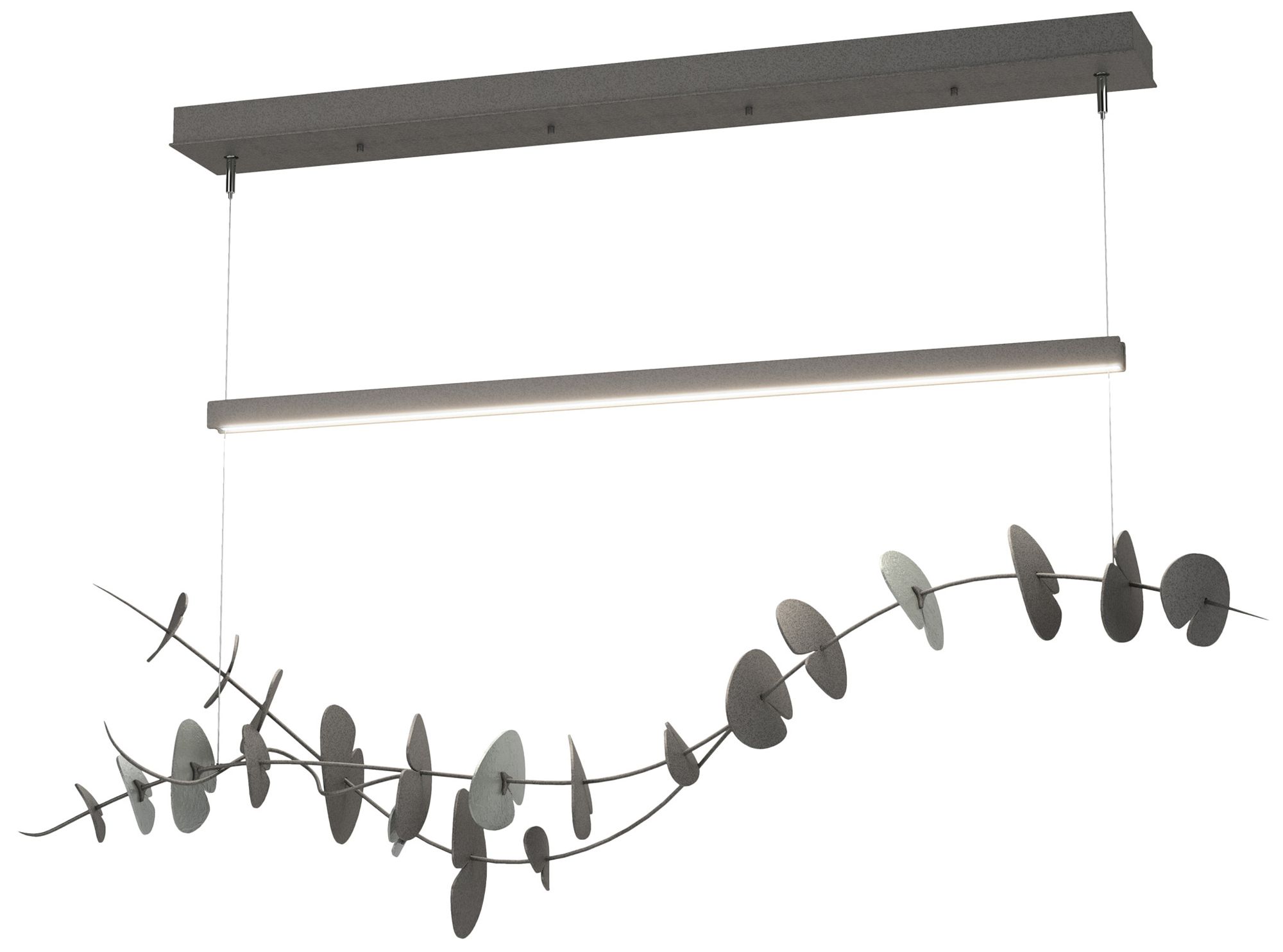 Lily LED Pendant - Iron - Platinum - Made to Order
