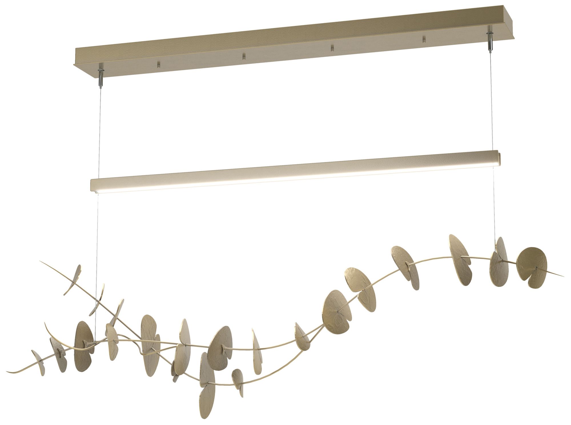 Lily LED Pendant - Modern Brass - Gold - Made to Order