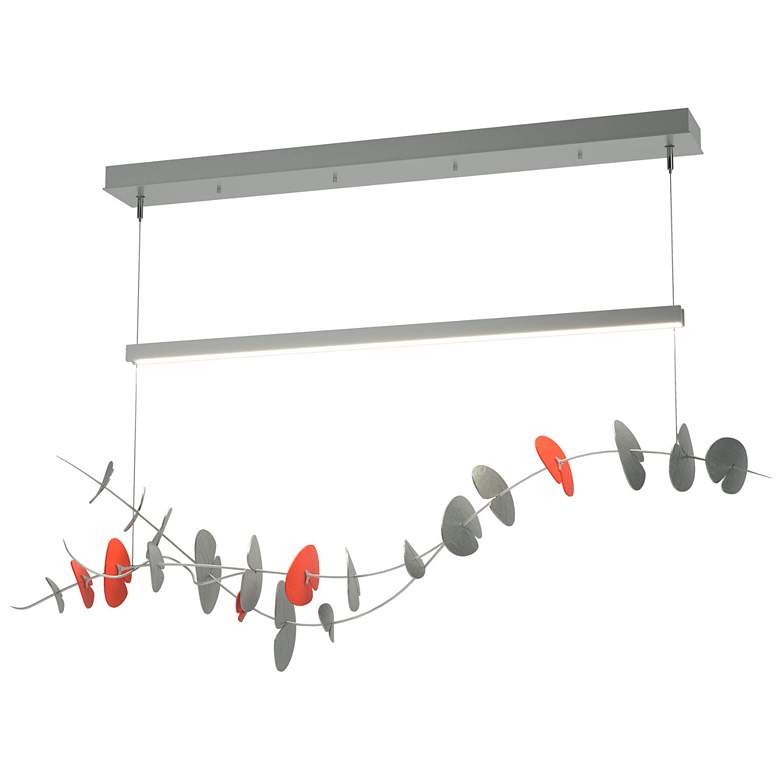 Image 1 Lily LED Pendant - Platinum - Satin Red