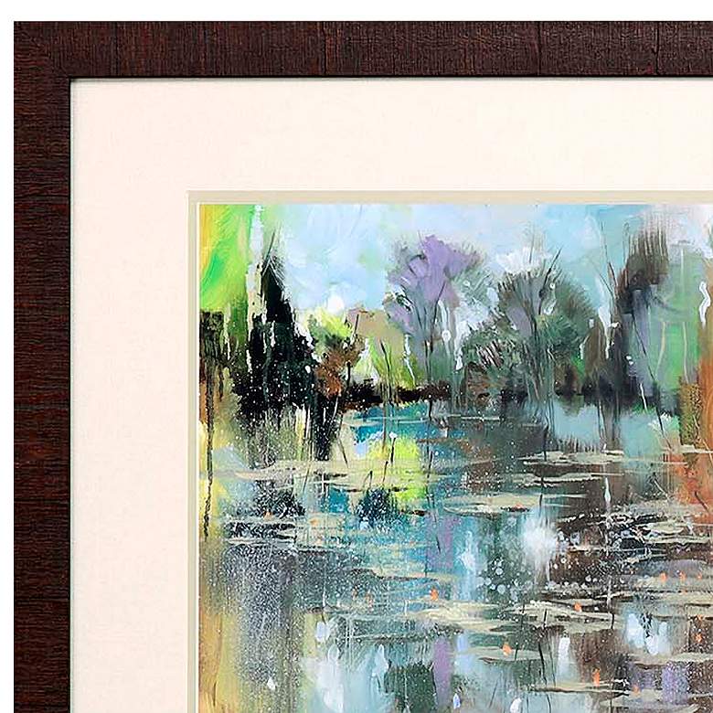 Image 4 Lily Pond 25" Square 2-Piece Framed Giclee Wall Art Set more views