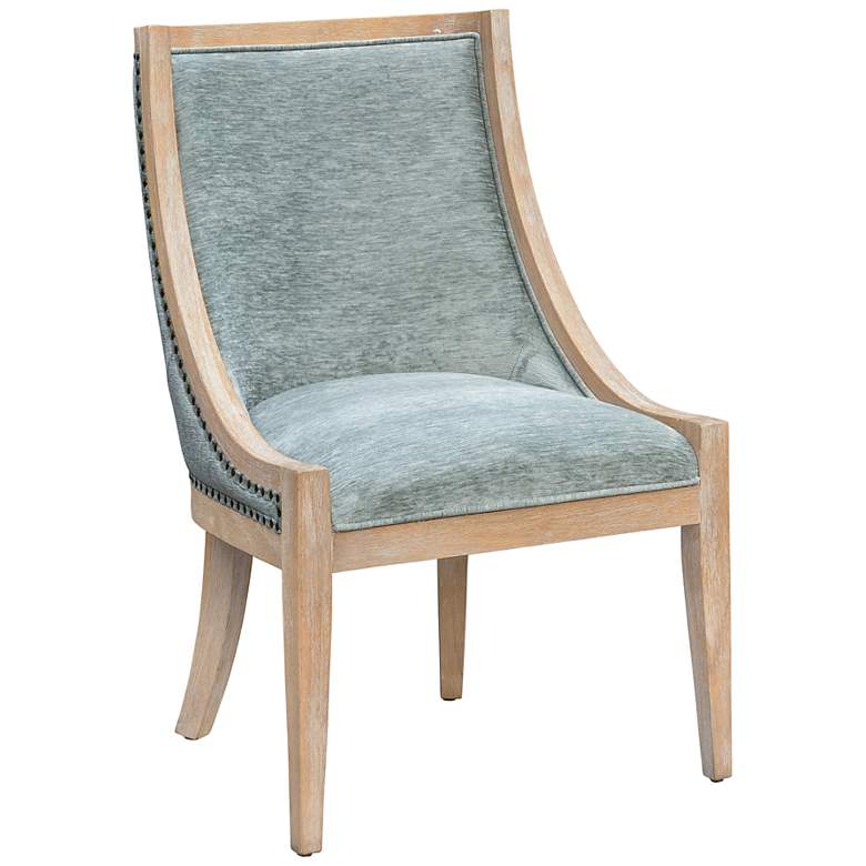 Image 2 Lily Pond Soft Green Velvet Fabric Dining Chair