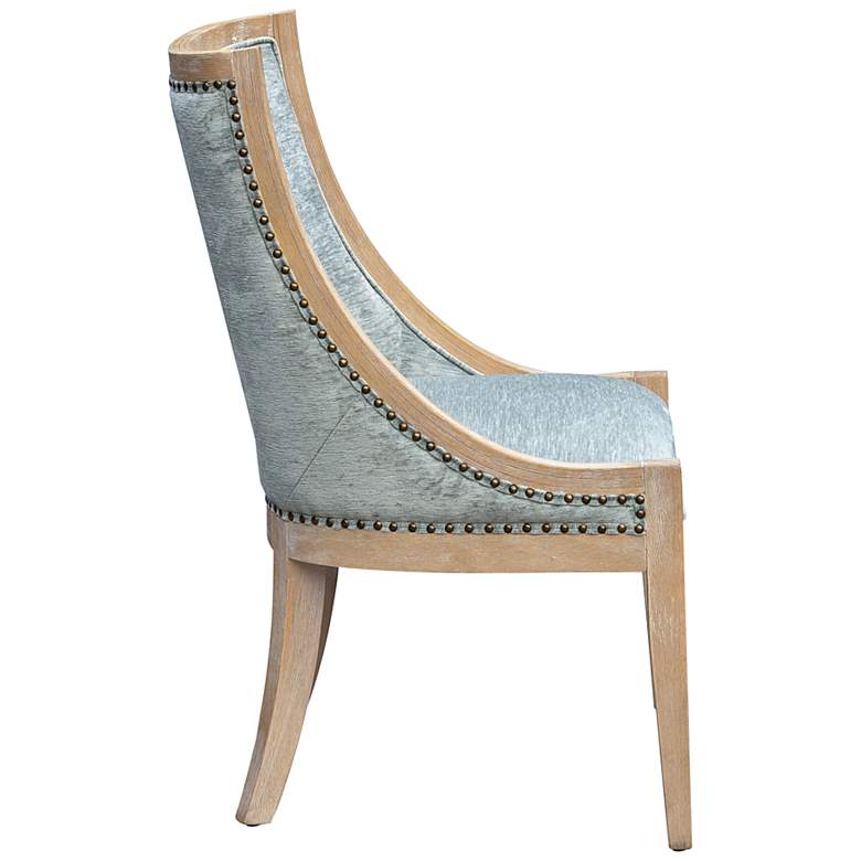 Image 5 Lily Pond Soft Green Velvet Fabric Dining Chair more views