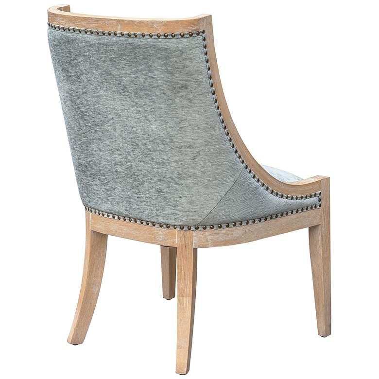 Image 6 Lily Pond Soft Green Velvet Fabric Dining Chair more views