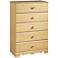 Lily Rose Collection Romantic Pine 5-Drawer Chest