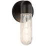 1_Lima 10-in 1 Light Black/Clear Water Glass Outdoor Wall 60W Kuzco